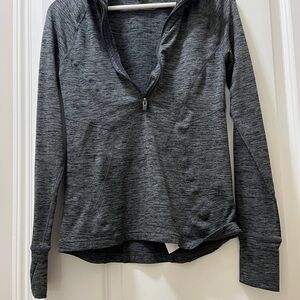 Eddie Bauer Charcoal Quarter-Zip Sweatshirt